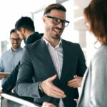 Business people conference in modern meeting room